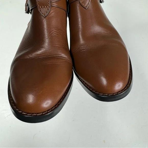 Coach Brown Leather Ankle Boots Size 7.5 - Picture 5 of 8